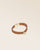 Notre bracelet Twin Renouard en cuir vintage camel, vu de quart en studio.