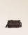 Notre sac Lou Renouard en cuir veau velours espresso, vu de face en studio.