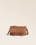 Notre sac Lou Renouard en cuir vintage camel, vu de face en studio.